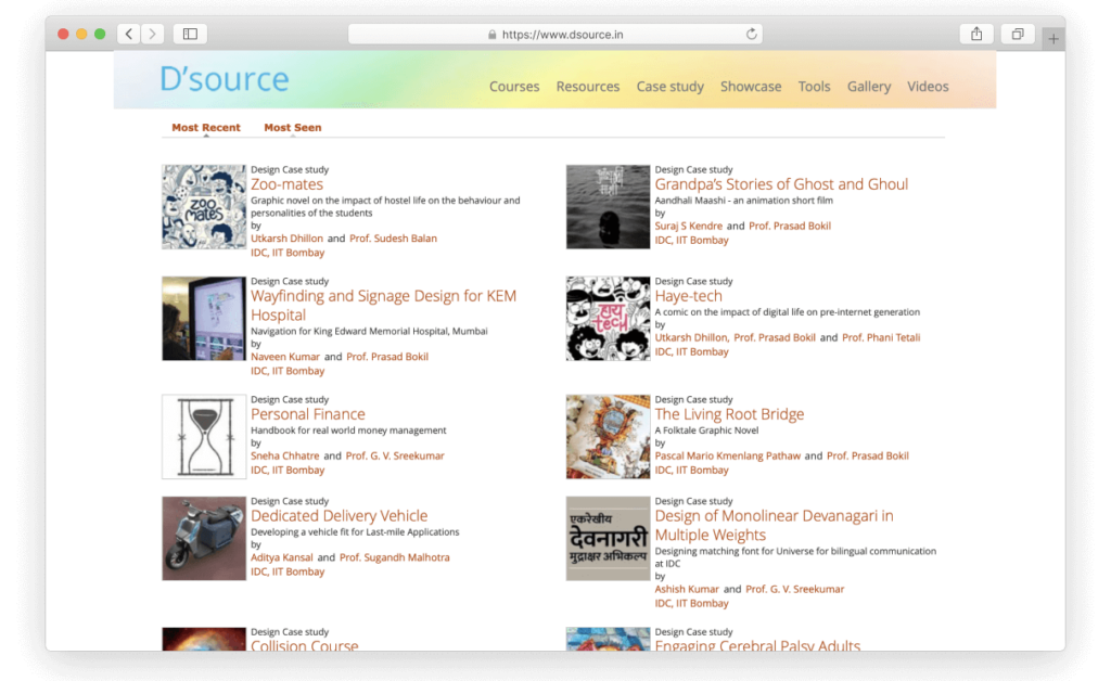 Students projects at IDC. Source: D'Source | IDC School of Design website
